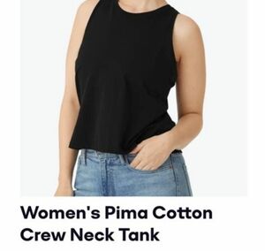 Bombas Pima Cotton Slight Crop Tank NWT